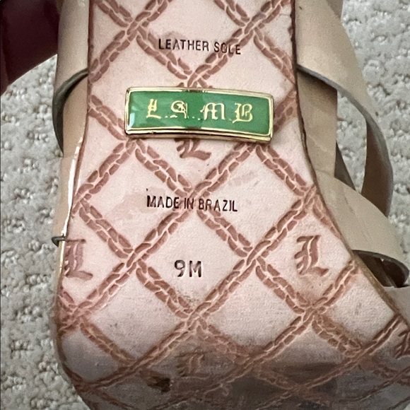 L.A.M.B. Nude Strappy Heels - Picture 4 of 4